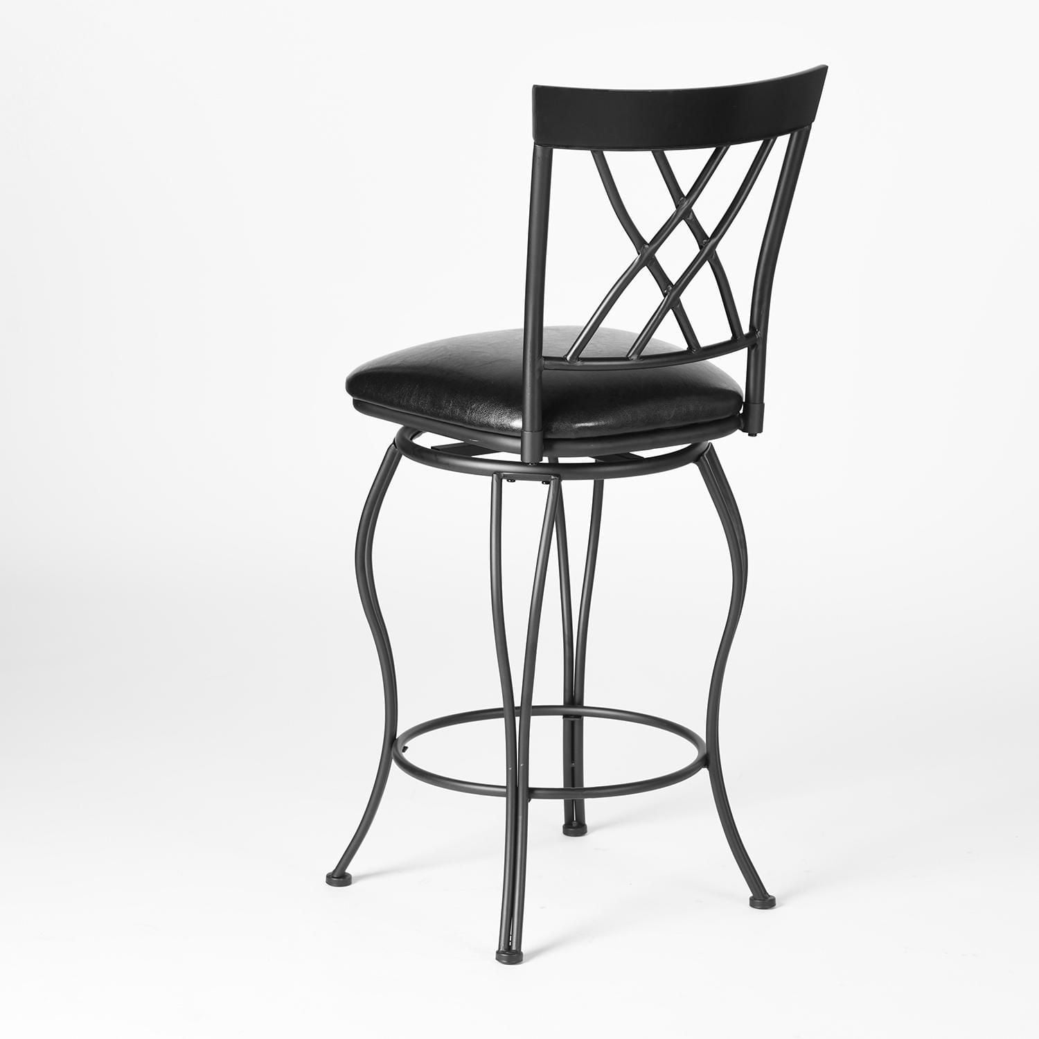 Homylin Swivel Counter Height PU Bar Stools Set of 2, 24inch