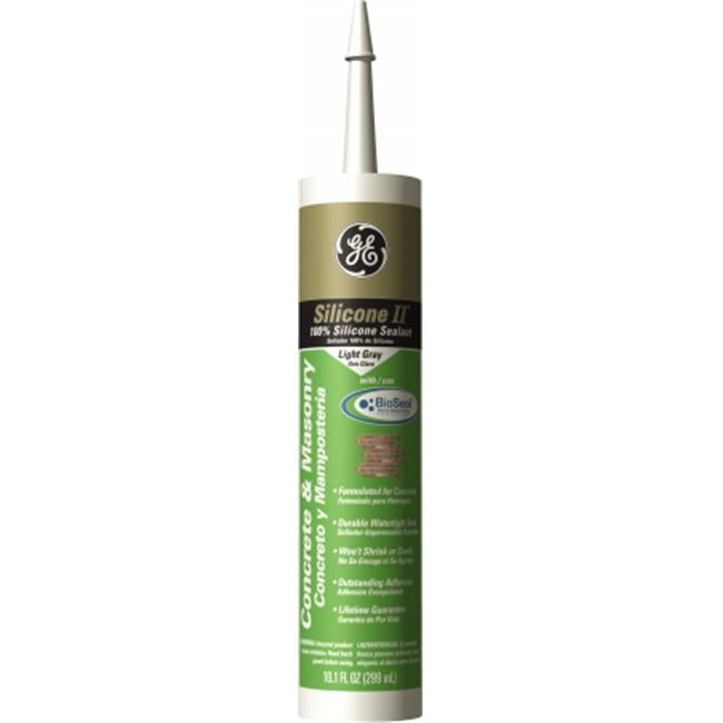 GE Silicone Concrete Caulk Cartridge, GE5020, Light Gray, 10.1 Oz