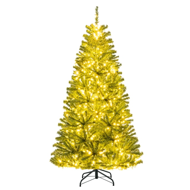 Gymax 6 FT Pre-Lit Artificial Christmas Tree w/ Remote Control