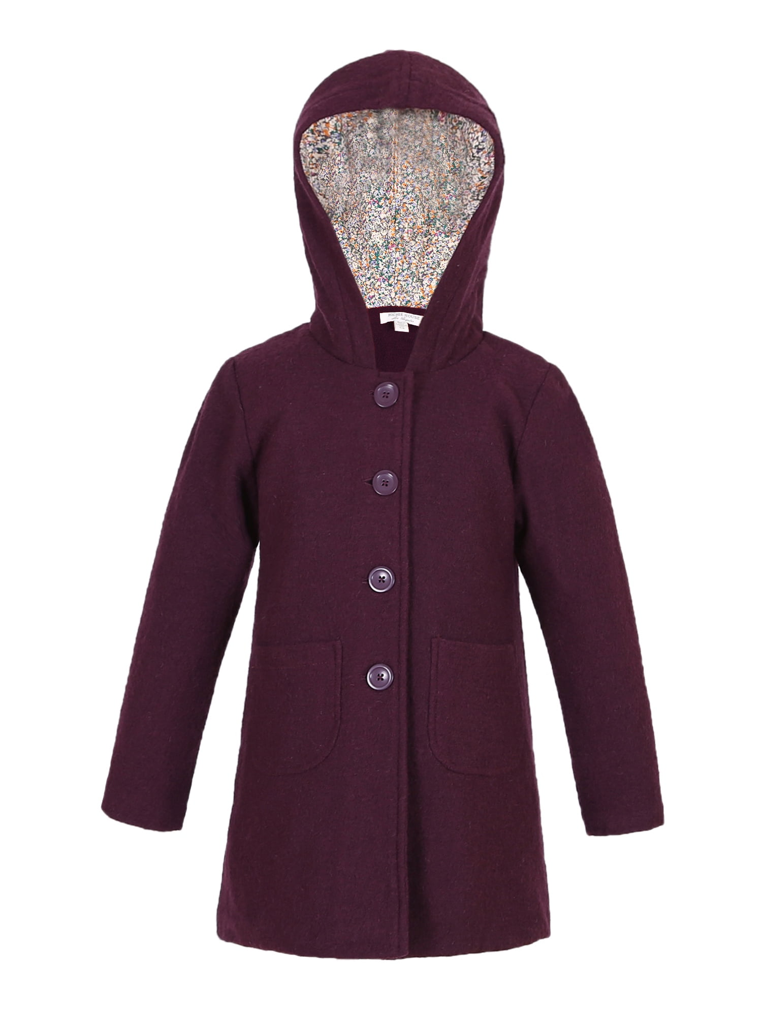 Richie House Girls Wool Double-Breasted Jacket Sizes 1-10Y RH2517