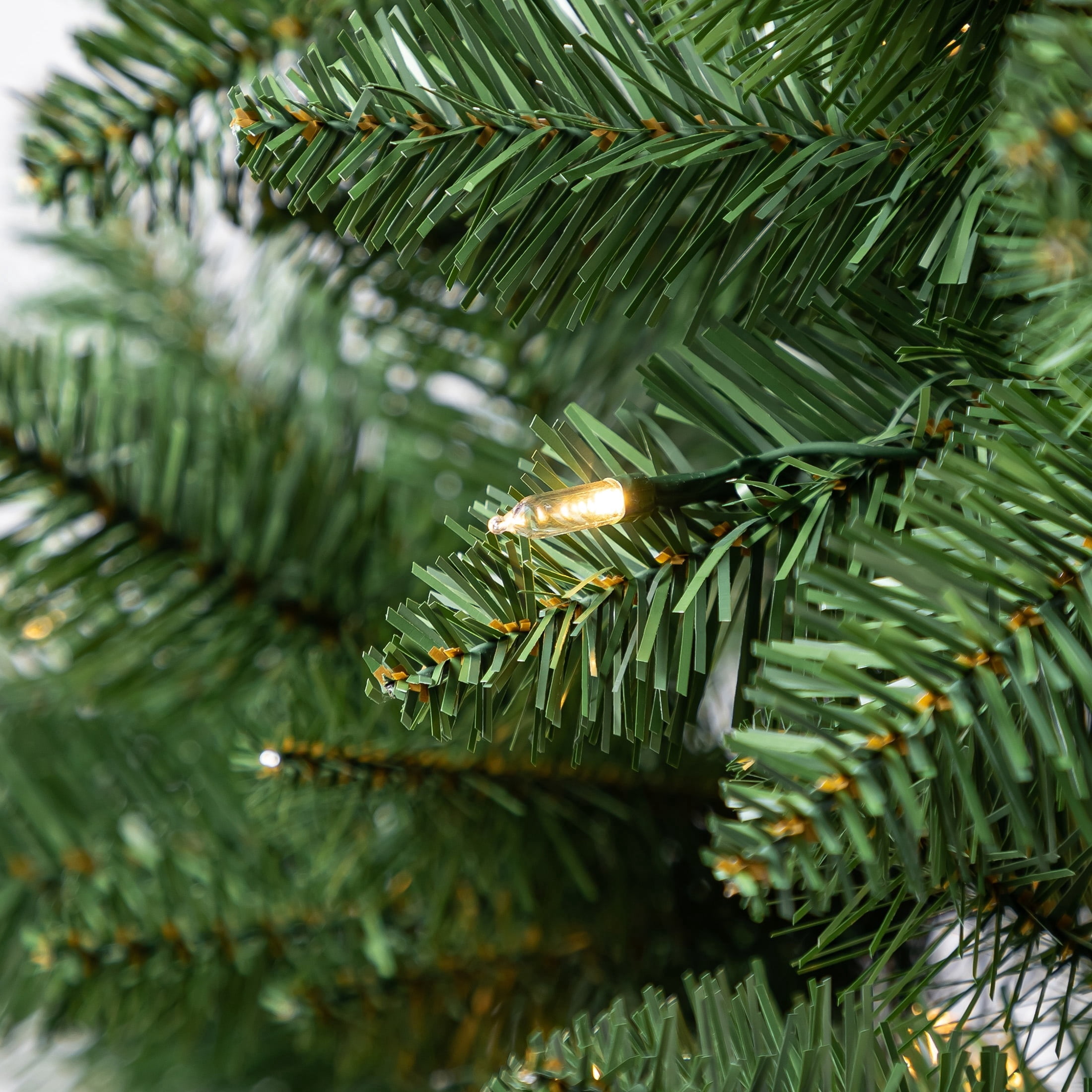 7' Pre-Lit Brinkley Pine Green Artificial Christmas Tree with 250 Warm White LED Lights and Stand, by Holiday Time