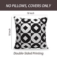 thumbnail image 2 of LALILO Throw Pillow Covers Geometric Geometric Backdrop Black Cushion Cover 18" x 18", 2 Pack, 2 of 6