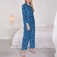 thumbnail image 3 of Honeii Tennis Rackets 1 Print Women's Pajama Sets Long Sleeve Button Down Sleepwear Nightwear Soft Pjs Lounge Sets 2PCS-Medium, 3 of 7