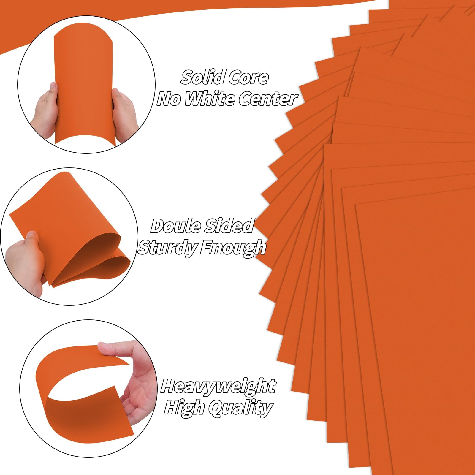 100 Sheets Orange Card Stock 8.5 X 11in 250gsm 92lb Cardstock Construction Paper Heavy Weight Printer For Invitations  Stationery Printing Scrapbooking Crafts