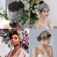 thumbnail image 5 of Bridal Crystal Rhinestone Wedding Headband for Brides Hair Jewelry Women Headpieces Hair Accessories for Wedding, 5 of 5