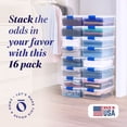 thumbnail image 2 of Homz 15.5 Qt Heavy Duty Clear Plastic Stackable Storage Containers, 16 Pack, 2 of 8