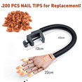 thumbnail image 4 of New Arrivals Acrylic Nails Flexible Practice Fake Hand,Nail Training Adjustable Finger Kits, Hands with 200 PCS Nail Tips, 4 of 8