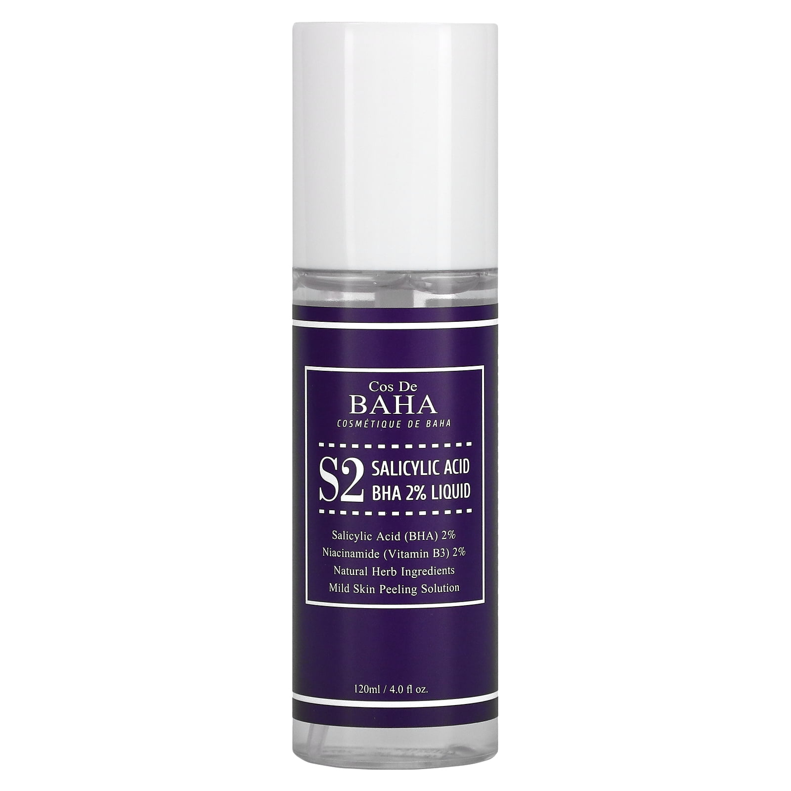 Salicylic Acid BHA 2 Liquid, 4 fl oz (120 ml), Cos De BAHA