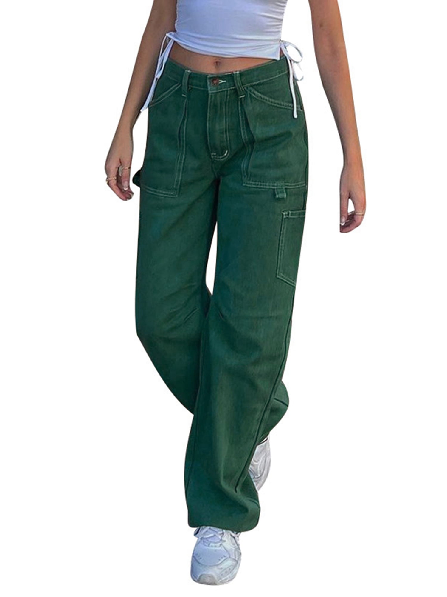 wsevypo Women Loose Fit Jeans Mid 