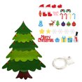 thumbnail image 4 of Felt Christmas Tree with 32 Pcs Ornaments & LED Lights, 3D Wall Hanging Xmas Decor for Kids, Toddlers, and Home, Door, Window, Christmas New Year Decorations (Angel), 4 of 9