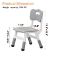 thumbnail image 3 of Yeshouse Set de 2 sillas infantiles ajustables en 3 alturas, plástico resistente, 82 kg, antideslizantes, 3 of 8