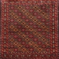 thumbnail image 1 of Ahgly Company Machine Washable Indoor Square Traditional Brown Red Area Rugs, 6' Square, 1 of 7
