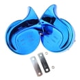 thumbnail image 2 of Trompetas genéricas para coche, trompetas para camiones, tonos altos y bajos, impermeables, fáciles de usar, trompetas eléctricas compactas para motor Chapado en azul., 2 of 7