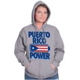 thumbnail image 3 of Puerto Rico Power PR Flag Pride Zip Up Hoodie Men's Women's Brisco Brands S, 3 of 5