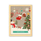 thumbnail image 1 of Feliz Navidad muñeco de nieve regalo patrón Cuadro de madera decorativa marco de casa A4, 1 of 3