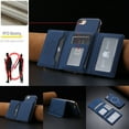 thumbnail image 7 of Allytechgroup Wallet Case for iPhone 7 / 8 / SE 2022 & 2020, RFID Blocking PU Leather Stand Phone Shell with Credit Card Slot Shockproof Protective Back Cover for Women Men, Darkblue, 7 of 7