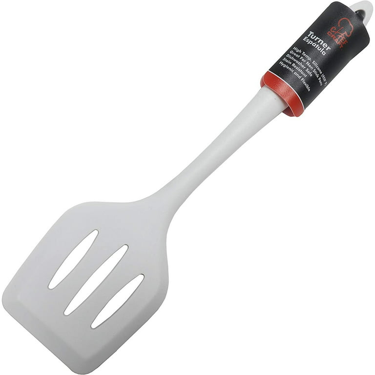 Daily Kitchen daily kitchen spatula heat resistant silicone and stainless  steel - slotted turner spatula rubber grip - flexible silicone sp