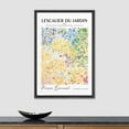 thumbnail image 3 of PixonSign Framed Canvas Print Wall Art Pierre Bonnard Watercolor Pastel Dot Garden Classic Vintage Illustrations Fine Art Decorative Multicolor for Living Room, Bedroom, Office - 16"x24" BLACK, 3 of 5