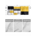 thumbnail image 4 of Valances for Windows Yellow Gray Rod Pocket Cafe Window Treatments Valance Curtains for Kitchen Bathroom Laundry Basement Windows 42"x18", 4 of 9