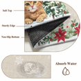 thumbnail image 2 of Christmas Cats Area Rug 4x6 Washable Rug Non Slip Xmas Tree Poinsettia Botanical Linen Texture Large Area Rug Indoor Floor Carpet for Entryway Bedroom Kitchen Living Room Office Dining Room Nursery, 2 of 8