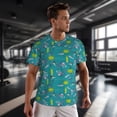 thumbnail image 3 of Wukai Cute Shark Turtle Print Men's Short-Sleeved Mesh T-Shirt,Quick-Dry Short Sleeve Workout T-Shirt-Medium, 3 of 8
