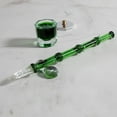 thumbnail image 3 of Handmade Glass Dip Pen: Crystal Calligraphy Pen Bamboo Shape Vintage Dip Ink Gift Pen, Dip Sign Pen for Artist, Writing Drawing Decoration (Blue), 3 of 7