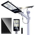 thumbnail image 3 of MUCH 6000W Solar Parking Lot Lights ,20000mah Dusk to Dawn Solar Street Light with Remote Control,IP65 Waterproof Solar Street Light for Streets, Gardens, Pathways, Poles, and Monitoring, Large Areas, 3 of 13