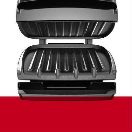 4-Serving Classic Plate Electric Indoor Grill and Panini Press, Black