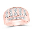 thumbnail image 4 of 14kt Rose Gold Mens Round Diamond Wedding Channel Set Band Ring 2.00 Cttw, 4 of 4