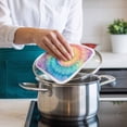 thumbnail image 4 of Colorful Tie Dye Pot Holders for Kitchen Heatproof Potholder, 5 Pack Rainbow Ombre Abstract Pattern Art Hot Pads Multipurpose Oven Pads Cloth Potholders Trivet for Cooking Baking, 4 of 8