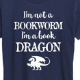 thumbnail image 3 of Instant Message - I'm A Book Dragon - Women's Short Sleeve Graphic T-Shirt, 3 of 6