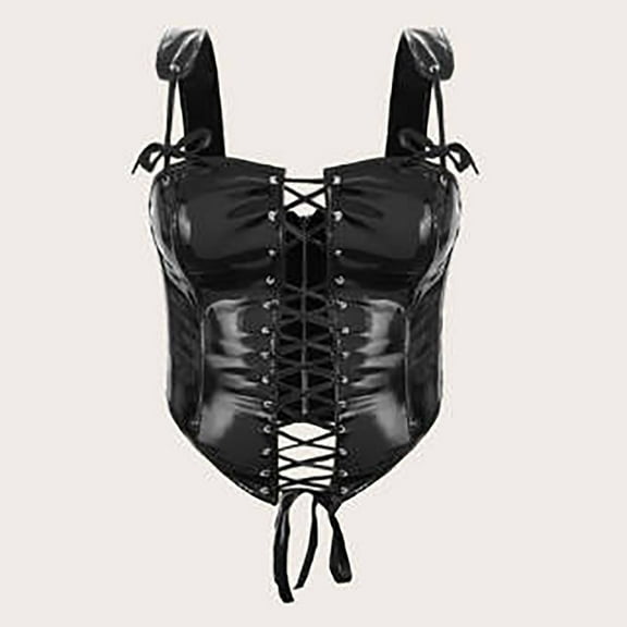 Jsaierl Women's Corset Top Tummy Control Sleeveless Halloween Costumes Renaissance Corset Party Corset Lingerie Casual Bustier Shapewear