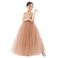thumbnail image 5 of Ekidsbridal Satin Backless Tulle Communion Baptism Dresses for Flower Girls Toddlers Ceremonial Gowns 722 12, 5 of 6