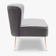 WestinTrends Mid Century Modern Tufted Velvet Loveseat Sofa and 25" Accent Chair 3-Piece Set, Gray