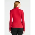 thumbnail image 4 of Time and Tru Women's Ribbed Turtleneck with Long Sleeves, Sizes XS-XXXL, 4 of 6