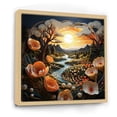thumbnail image 2 of Designart "Sunset Golden Meadow composition I" Landscapes Floater Framed Wall Decor, 2 of 7