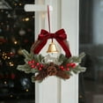 thumbnail image 6 of Christmas Wreath Decor under $5! Cagogo Christmas Rattan Wreath with Bells, Red Berry Branch Door Hanging, Festive Window Decoration, Holiday Wall Decor, Traditional Christmas Wreath with Bow, 6 of 6
