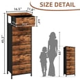 thumbnail image 4 of Eunos 6 Dresser with Fabric Chest of Drawers, Tall Nightstand  for Bedroom Living Room, Wood Grain Print, 4 of 8