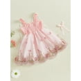 thumbnail image 3 of aturustex Little Girls Princess Dress 6M 12M 18M 2T 3T 4T Toddler Baby Butterfly Embroidery Fairy Dress Sleeveless A-line Dress Ruffled Casual Tulle D Dress Outfits for Holiday Party Wedding, 3 of 7