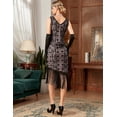 thumbnail image 5 of PrettyGuide Women's Flapper Dresses 1920s Gatsby Sequin Fringed Sleeveless Roaring 20s Cocktail Dress, 5 of 7
