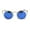silver blue, variant on Womens Metal Bat Shape Cat Eye Round Circle Lens Sunglasses Silver Gold