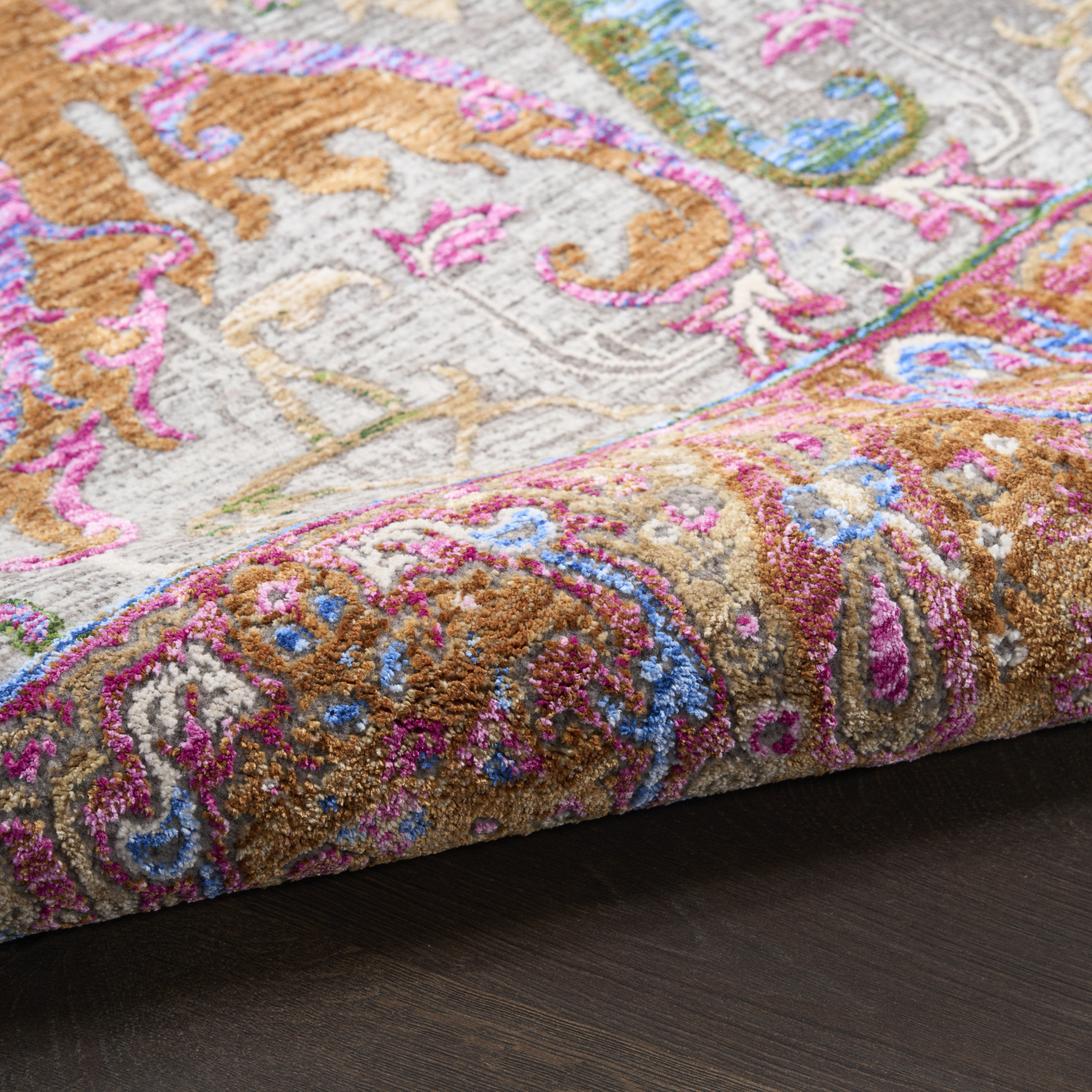 Nourison Quaint Harmony 8'10" x 11'2" Pink Multicolor Bohemian Indoor Rug