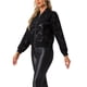 thumbnail image 4 of Chaqueta bomber de fiesta brillante con cremallera de manga larga de lentejuelas para mujer, color negro, 4 of 6