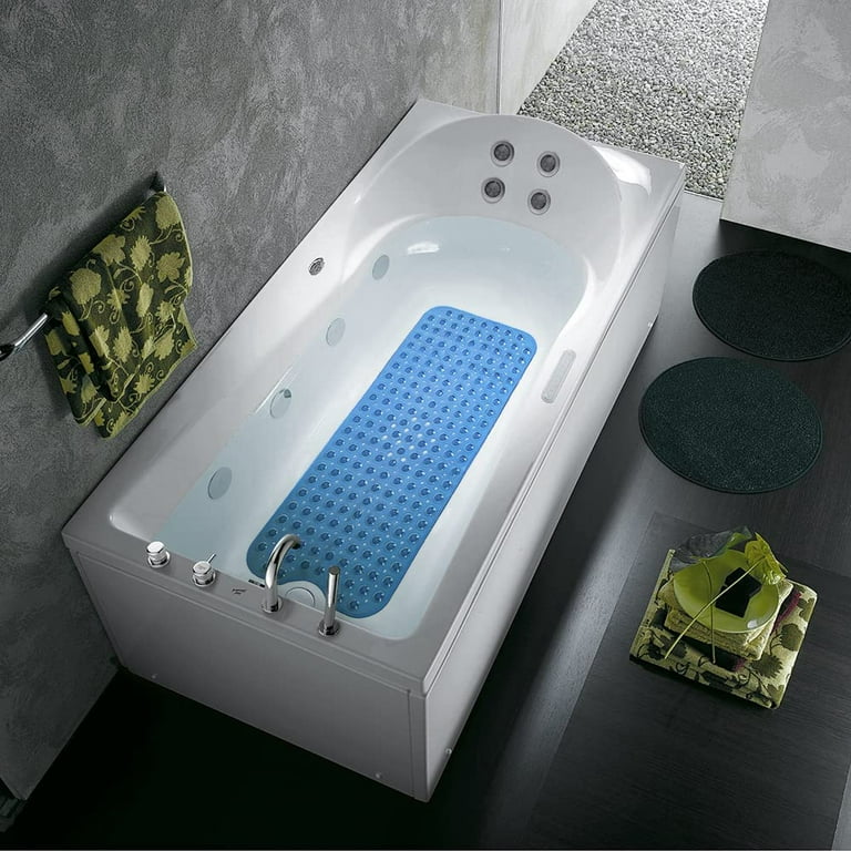 Plastic Clear Blue Non-Slip Shower Cushion Mats with Suction Cups and Drain  Holes Bathroom Bathtub Mats - China Non-Slip Massage Bathtub Mat, PVC Anti-Skid  Bathroom Mat