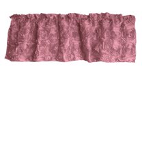 Rosette Floral Pop Up Flower Window Valance 54 Inch Wide Dusty Rose
