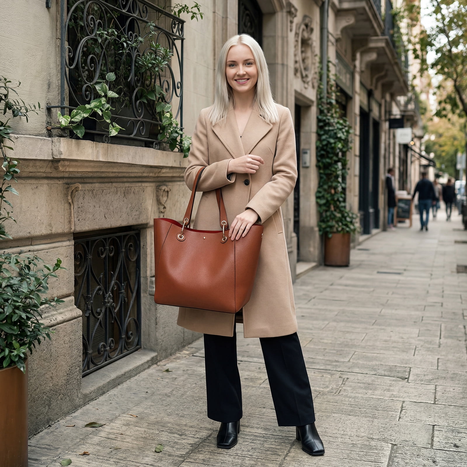 Gmdisc Large Work Tote Bag for Women, Leather Purses Satchel and Casual Handbags Bucket Bags Ladies Travel Crossbody Bags
