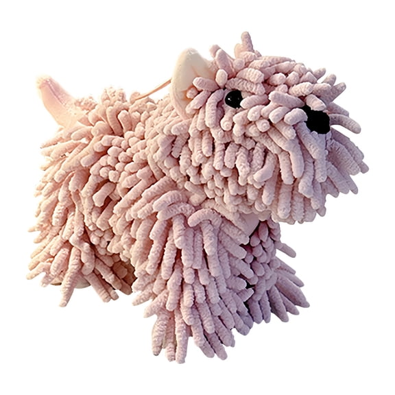 COURAGEDG 1Pc 3D Puppy Chenille Towel, Soft Absorbent Hand Towel for Women Dog Lovers, 4 Colors