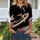 thumbnail image 1 of Tejiojio Womens Summer Crew Neck Casual T Shirt 3/ Length Sleeve Blouses Tops Athletic T-Shirt for Women Graphic S-3XL, 1 of 7