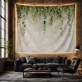 thumbnail image 6 of Cascading Green Foliage Against Textured Gray Background, Serene Boho for Plant Lovers, Botanical Wall Art, Housewarming Gift Tapestry Wall Hanging for Bedroom and Living Room, 6 of 7