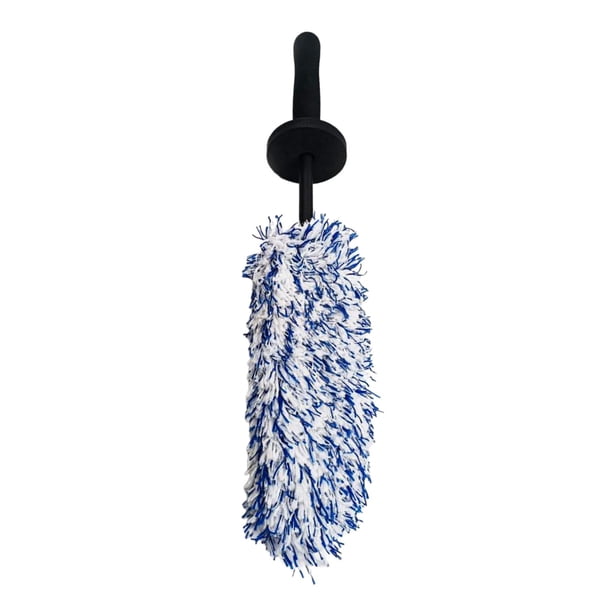 Kit de limpieza para llantas de automóviles, accesorio para detallado de ruedas Azul blanco